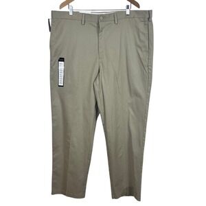 NWT: Architect‎ Tan Premium No Iron Khaki Flat Front W44 L32 (M517)
